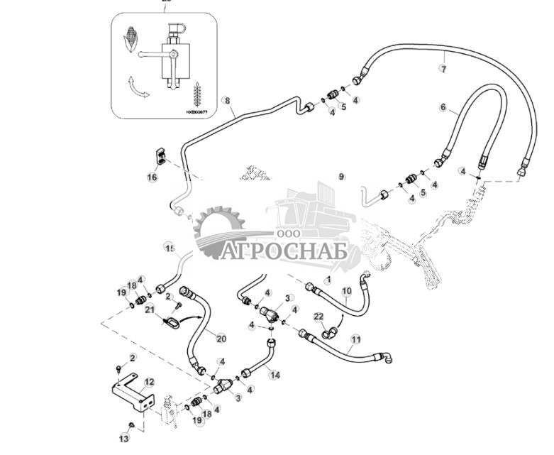 Гидравлические шланги, высокоскоростной насос мотовила и трубопроводы 4WD, соломоразбрасыватель - ST847404 916.jpg